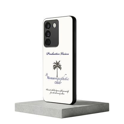 Monaco Aesthetic vivo y200 5g mobile cover | shockproof glass phone case