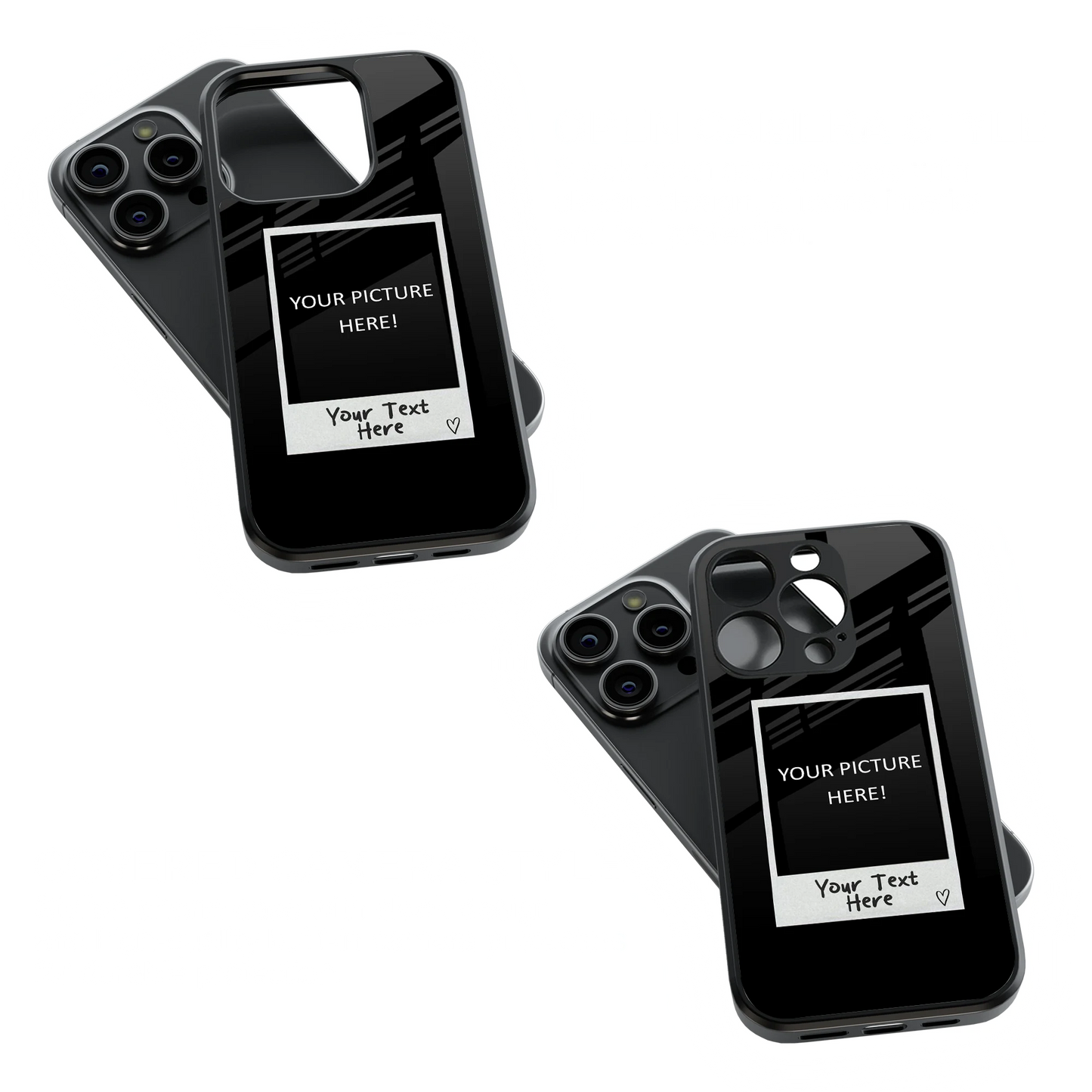 Polaroid Personalised Glass Phone Case