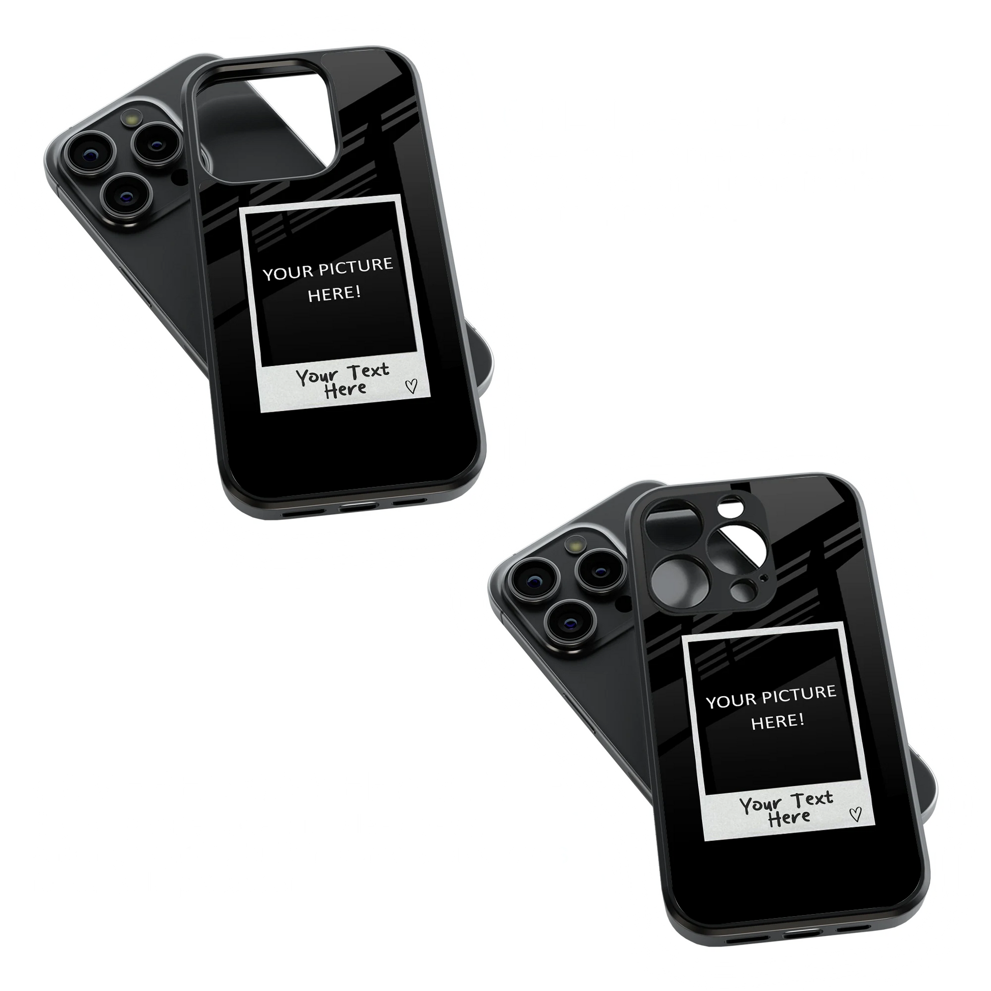 Polaroid Personalised Glass Phone Case