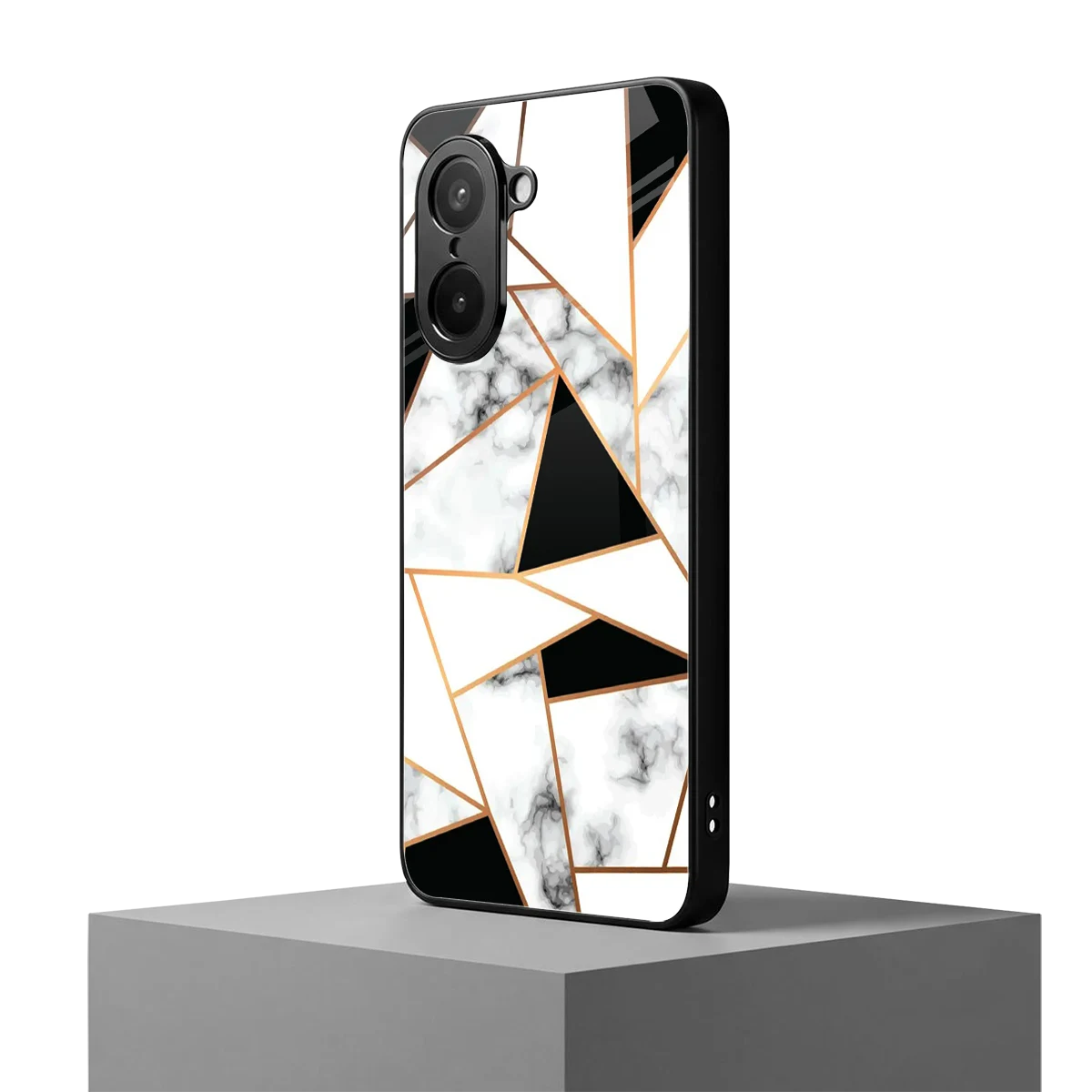 Monochrome Mosaic oneplus nord ce5 5g mobile cover | shockproof glass phone case