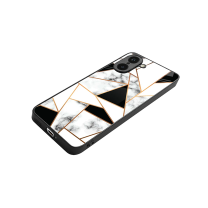 Monochrome Mosaic stylish phone case for oneplus nord ce5 5g | glossy glass and slim fit