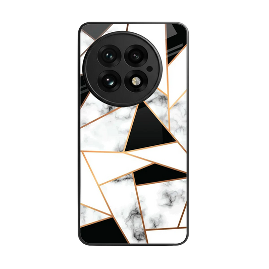 Monochrome Mosaic back phone cover | glass case for oneplus 13