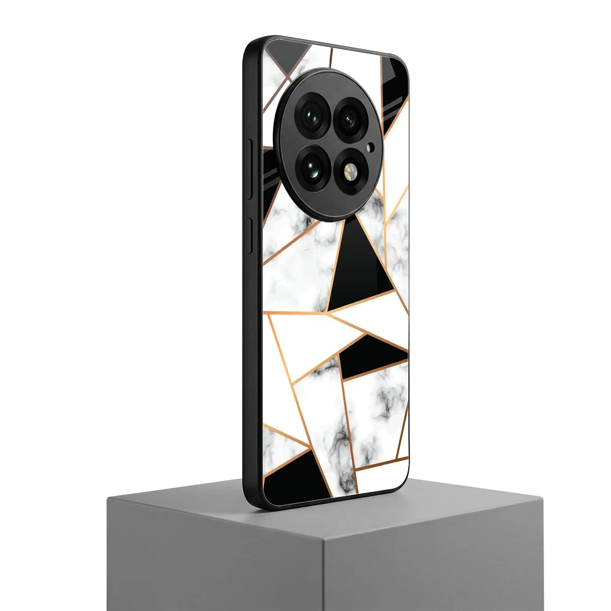 Monochrome Mosaic oneplus 13 mobile cover | shockproof glass phone case