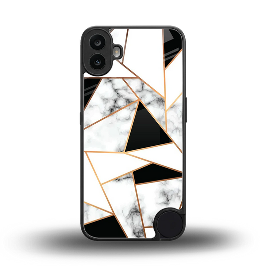 Monochrome Mosaic back phone cover | glass case for cmf nothing phone 1