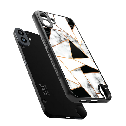 Monochrome Mosaic sleek cmf nothing phone 1 cover with tempered glass back and TPU edges