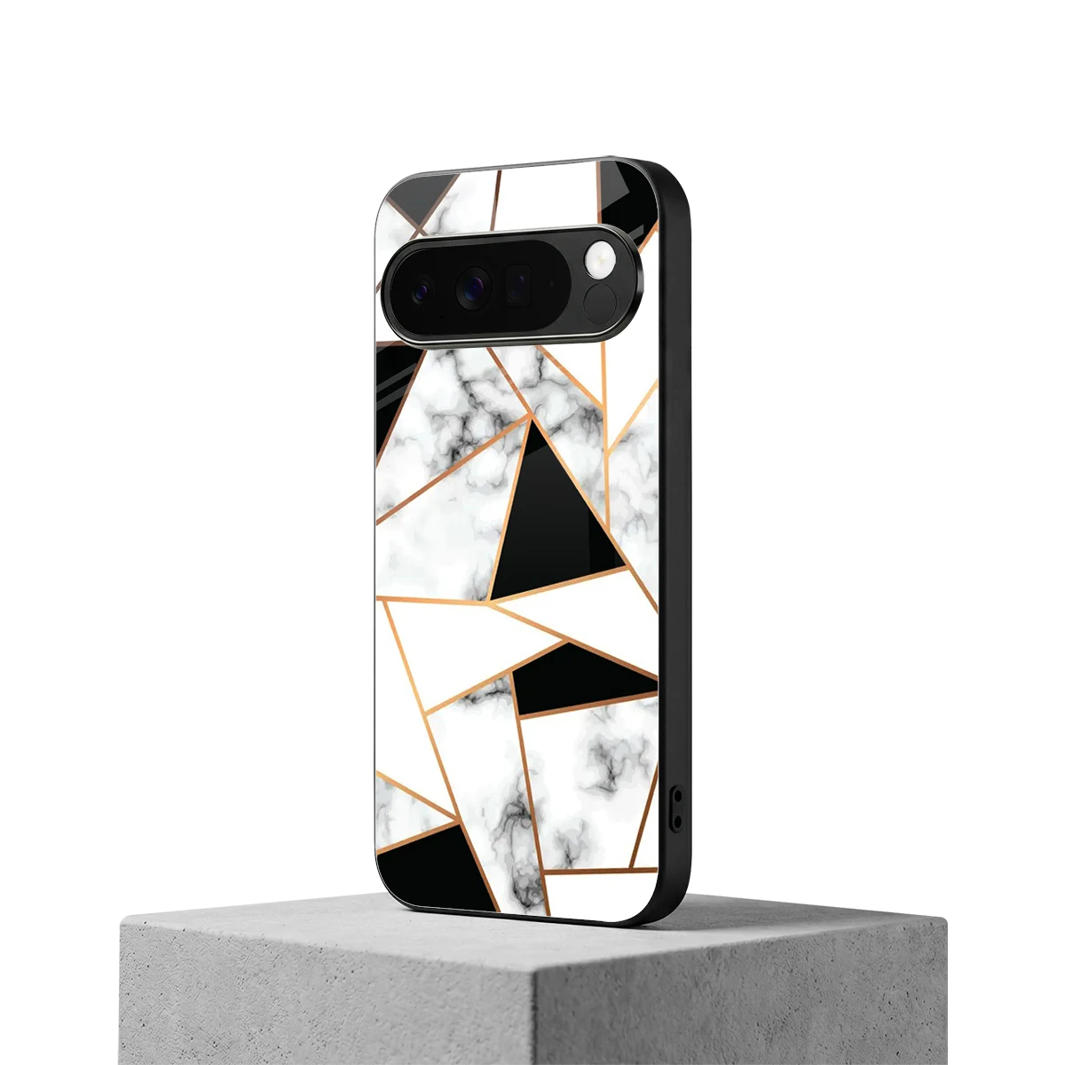 Monochrome Mosaic google pixel 10 pro xl mobile cover | shockproof glass phone case