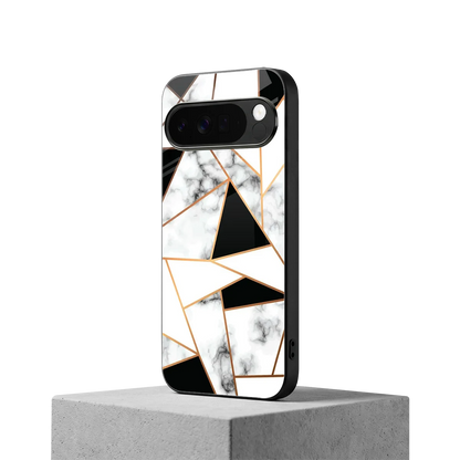 Monochrome Mosaic google pixel 10 pro xl mobile cover | shockproof glass phone case