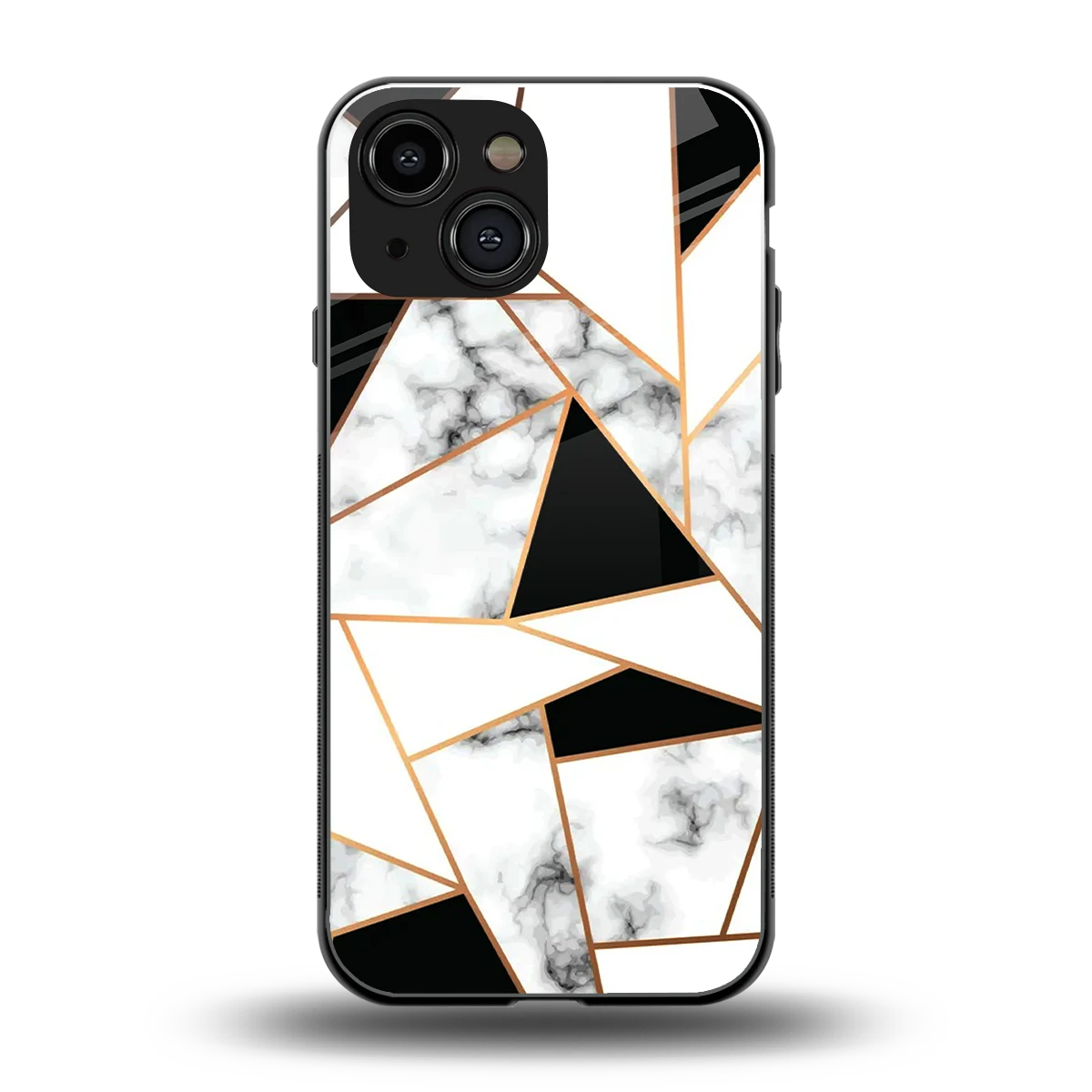 Monochrome Mosaic back phone cover | glass case for iphone 12 mini
