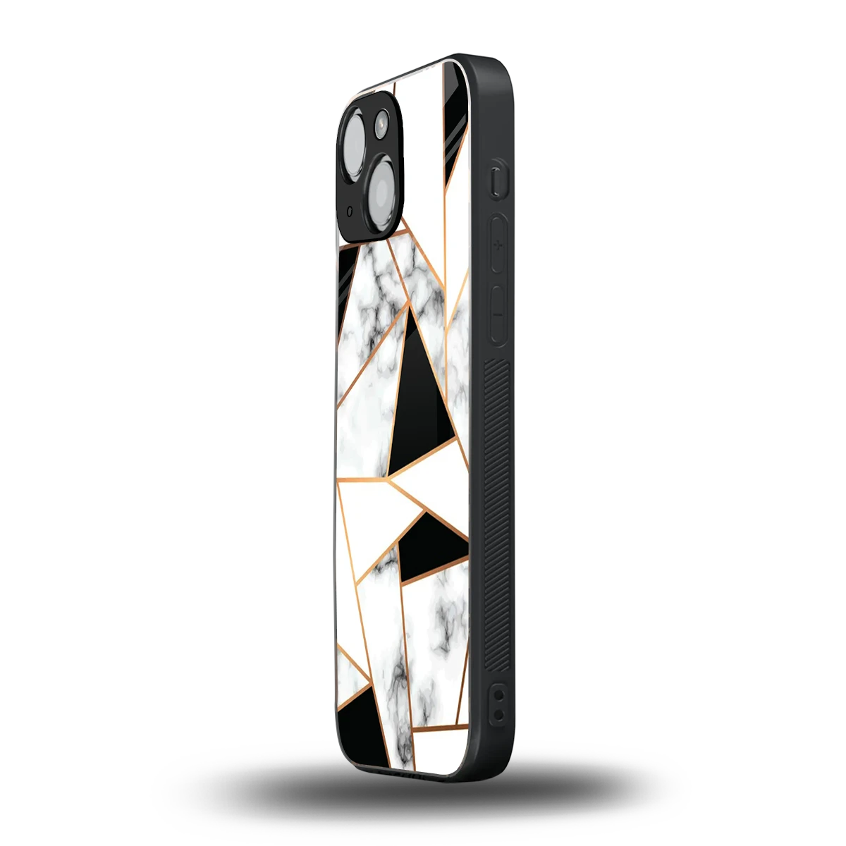 Monochrome Mosaic iphone 13 mini mobile cover | shockproof glass phone case