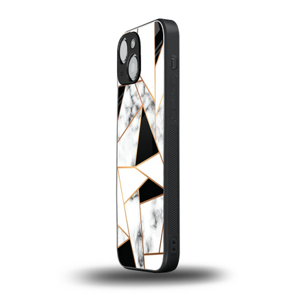 Monochrome Mosaic iphone 13 mini mobile cover | shockproof glass phone case