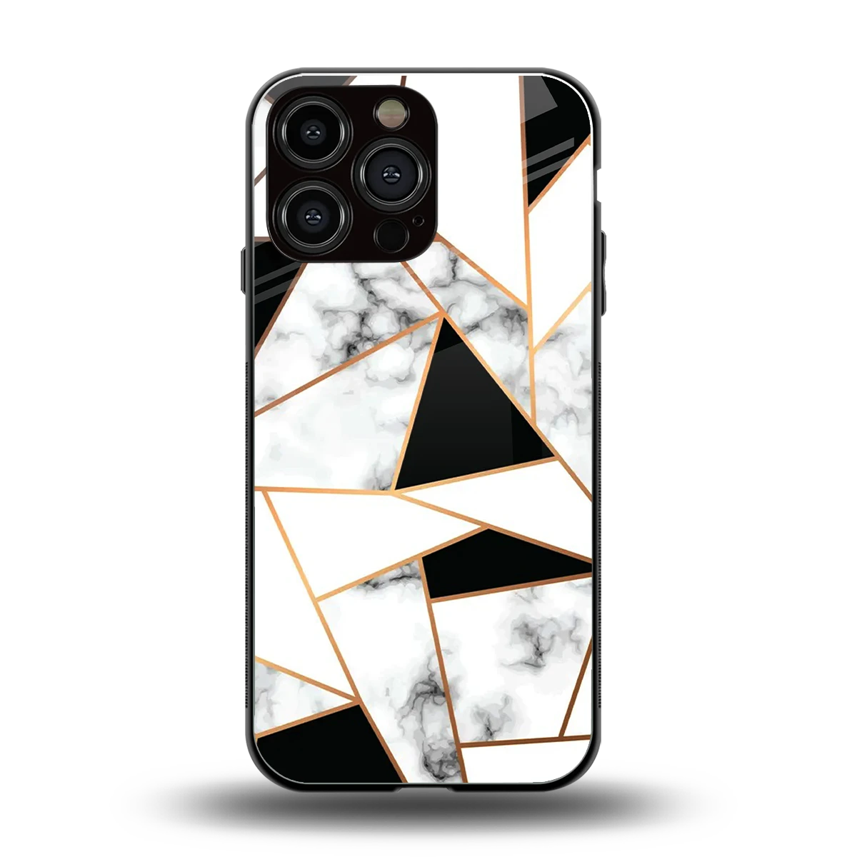 Monochrome Mosaic back phone cover | glass case for iphone 14 pro max
