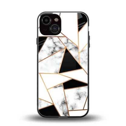 Monochrome Mosaic back phone cover | glass case for iphone 13