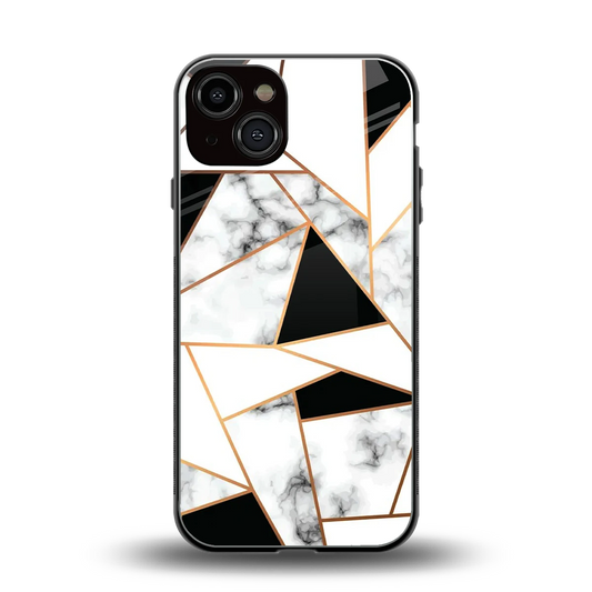 Monochrome Mosaic back phone cover | glass case for iphone 13