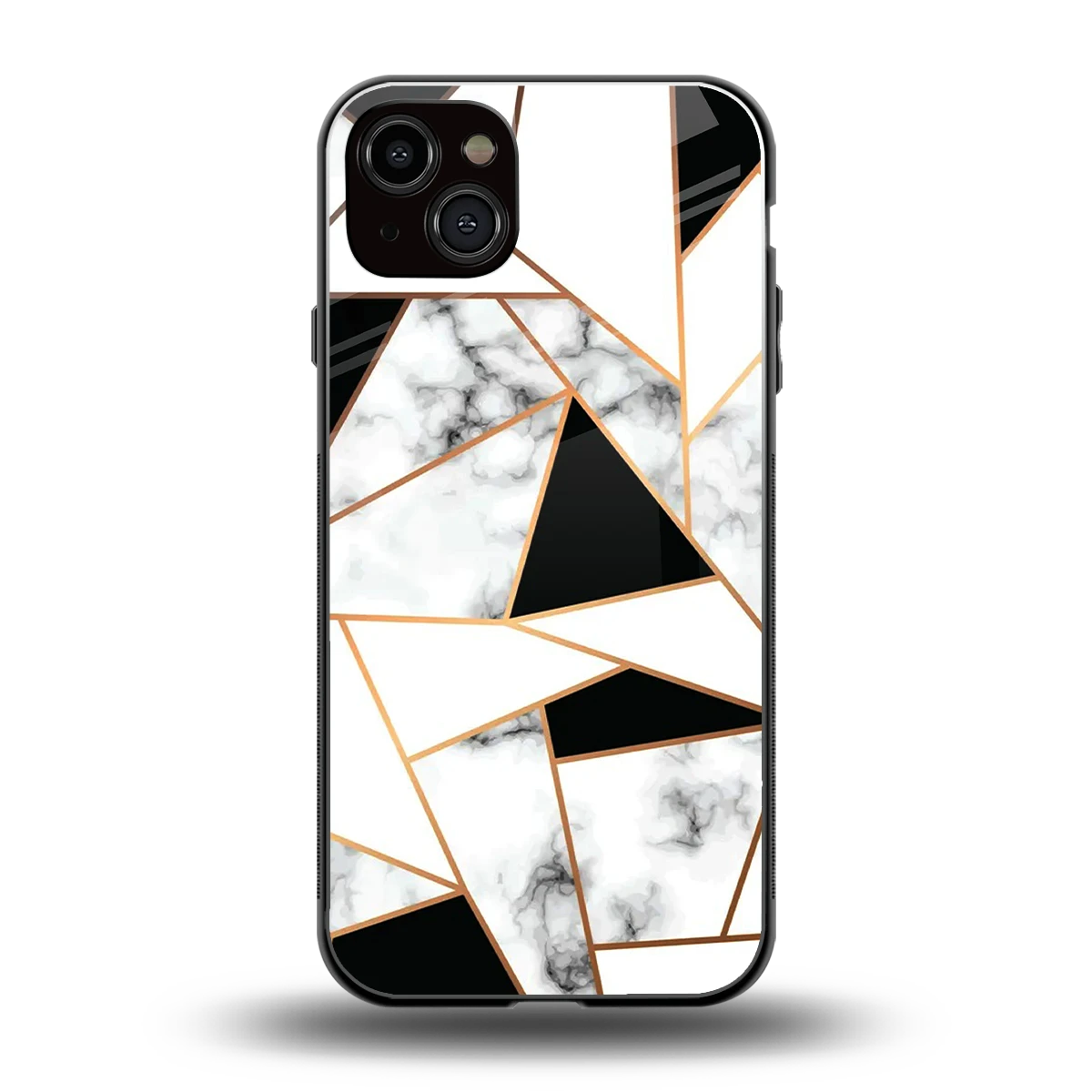 Monochrome Mosaic back phone cover | glass case for iphone 14 plus