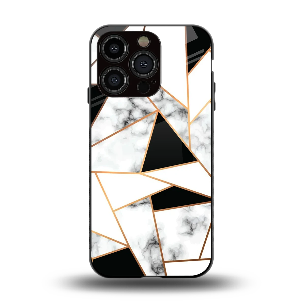 Monochrome Mosaic back phone cover | glass case for iphone 15 pro