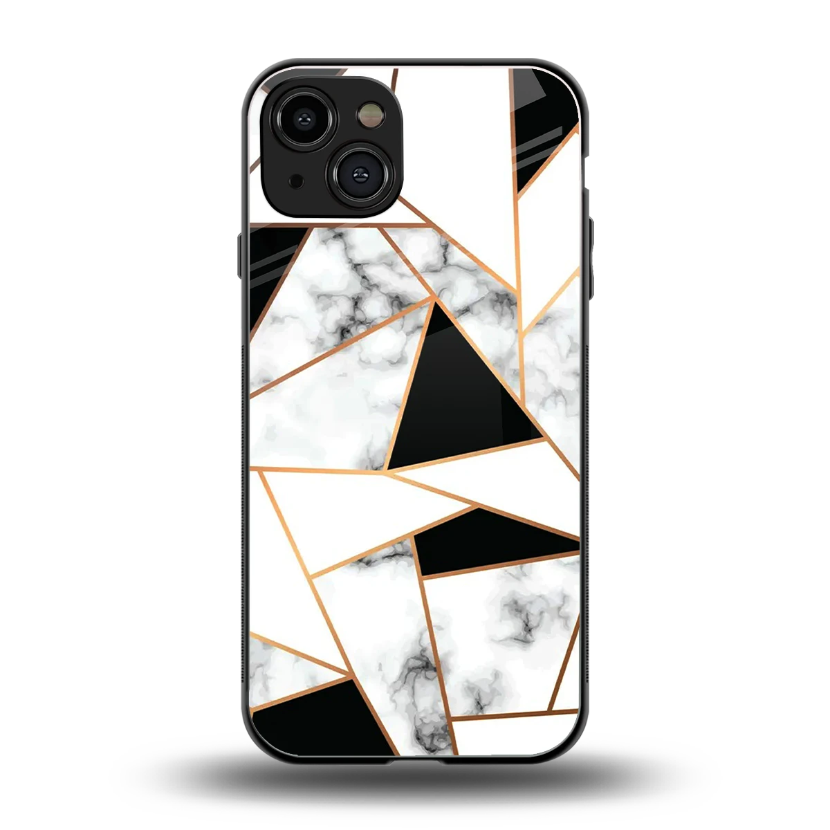 Monochrome Mosaic back phone cover | glass case for iphone 15