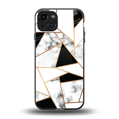 Monochrome Mosaic back phone cover | glass case for iphone 15