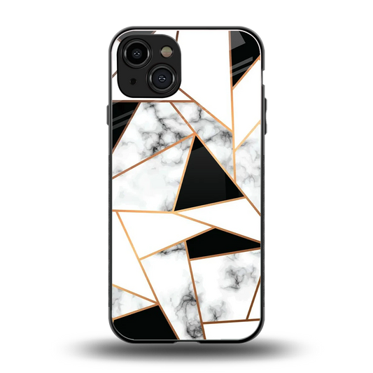 Monochrome Mosaic back phone cover | glass case for iphone 15