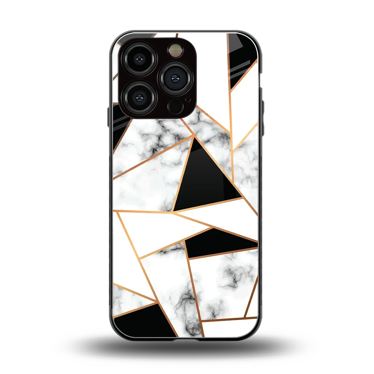 Monochrome Mosaic back phone cover | glass case for iphone 16 pro