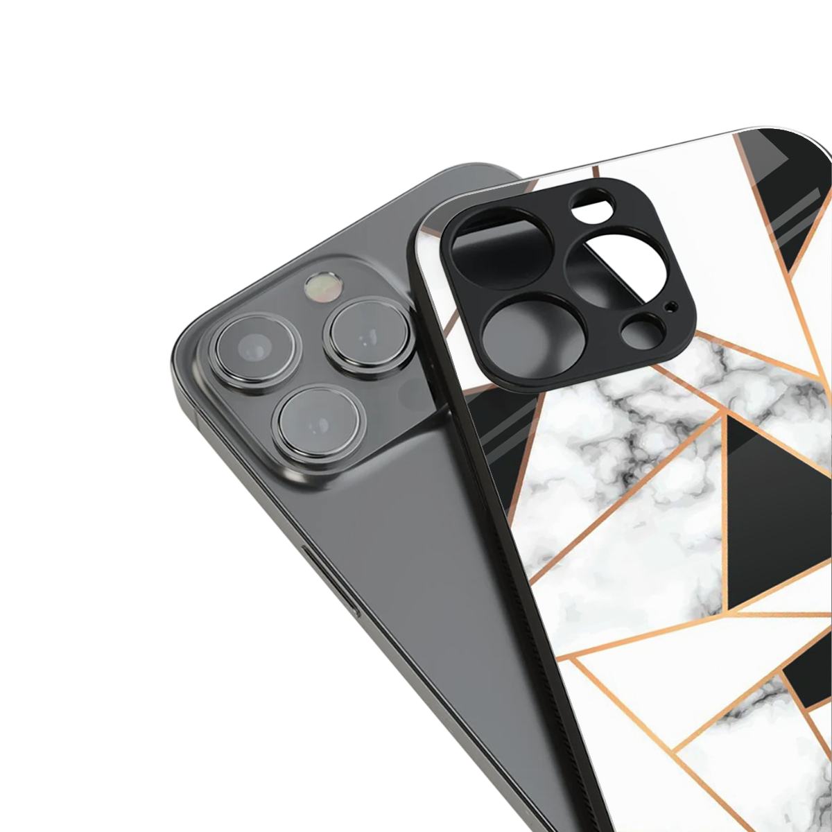 Monochrome Mosaic Phone Case for Iphone 16 | Glass Case