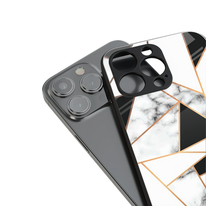Monochrome Mosaic Phone Case for Iphone 16 | Glass Case