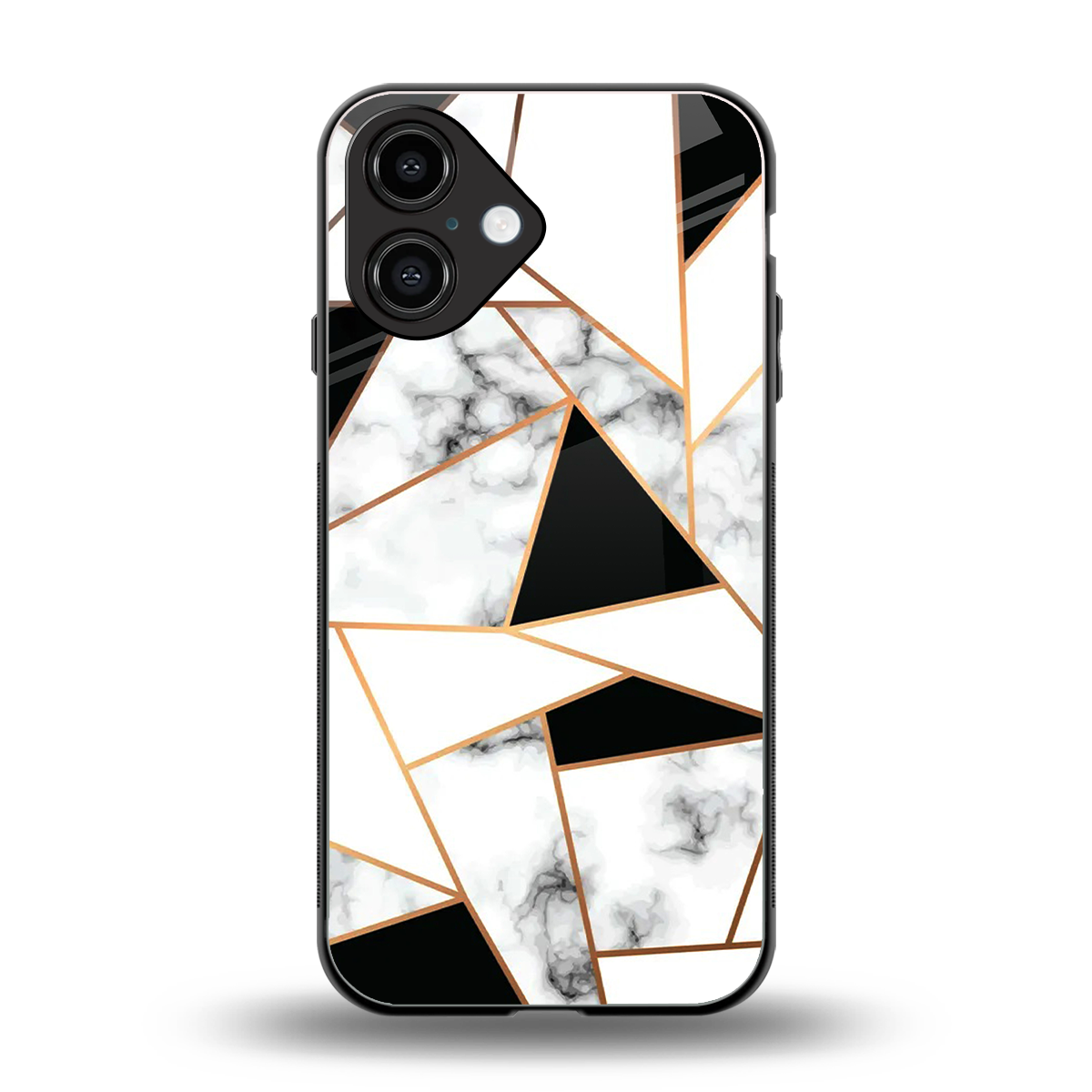 Monochrome Mosaic Phone Case for Iphone 16 | Glass Case