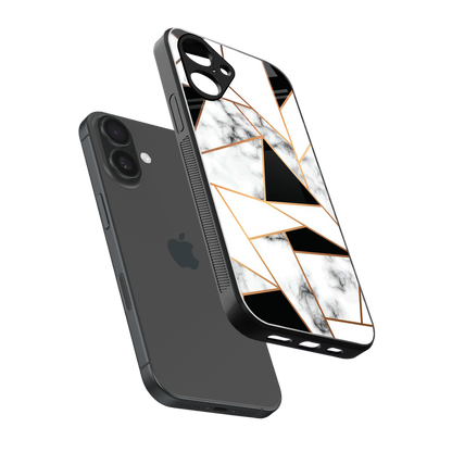 Monochrome Mosaic Phone Case for Iphone 16 | Glass Case