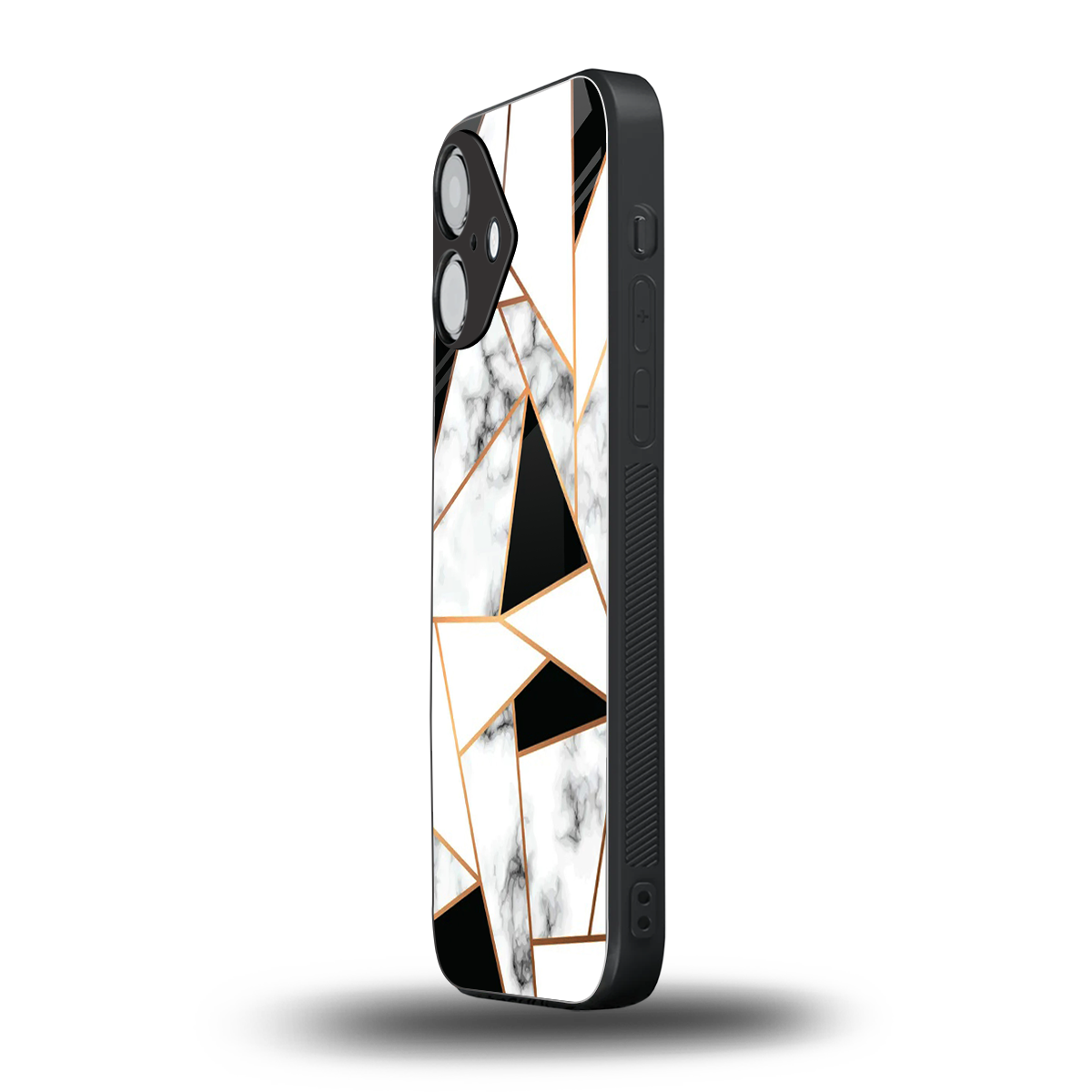 Monochrome Mosaic Phone Case for Iphone 16 | Glass Case