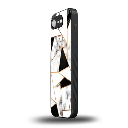 Monochrome Mosaic iphone 16e mobile cover | shockproof glass phone case