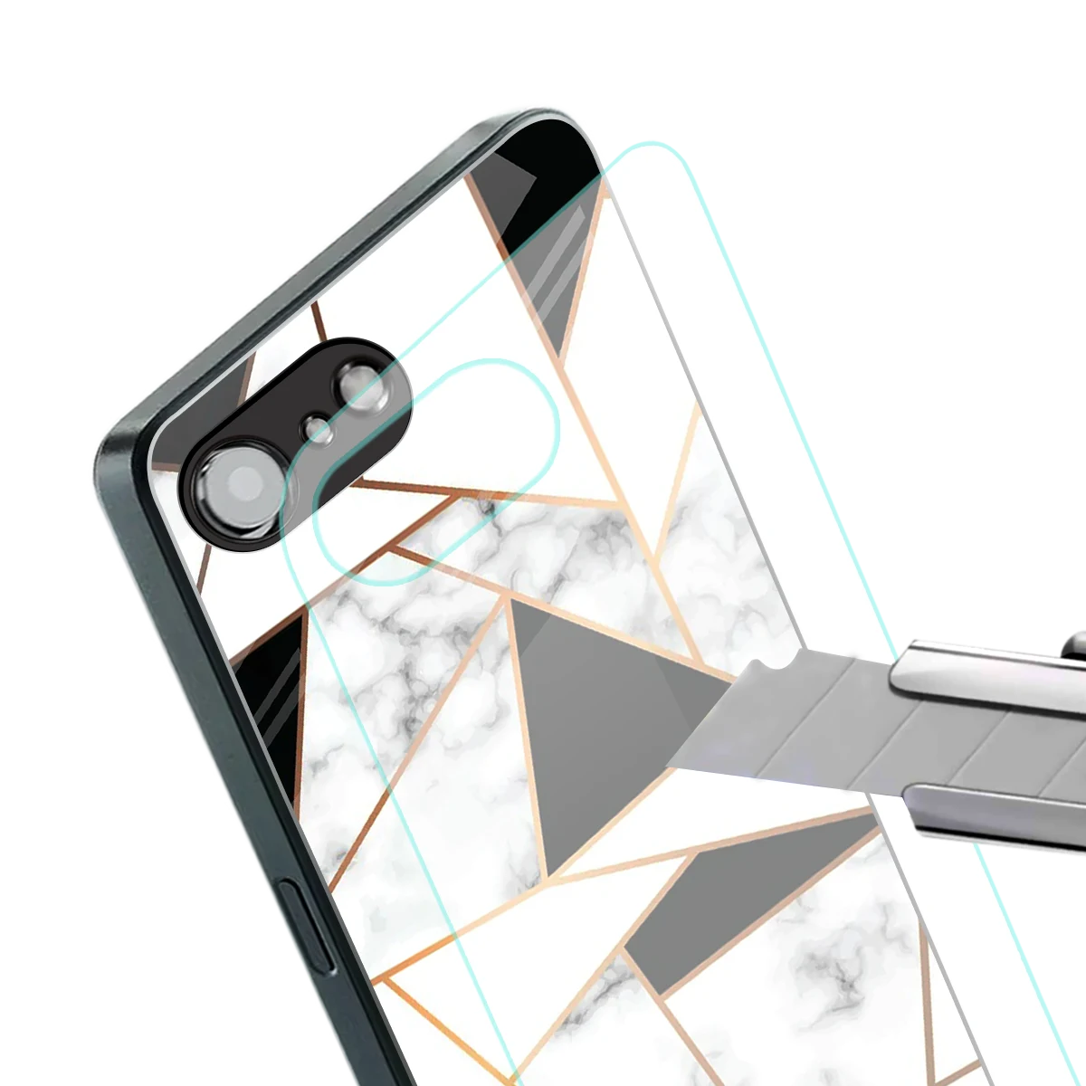 Monochrome Mosaic stylish phone case for iphone 17e | glossy glass and slim fit