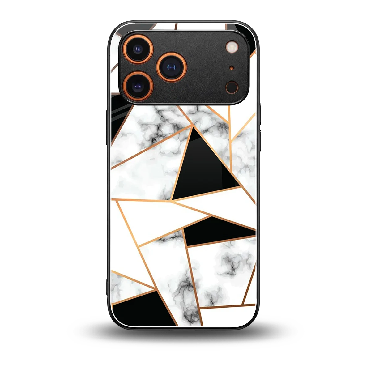 Monochrome Mosaic back phone cover | glass case for iphone 17 pro