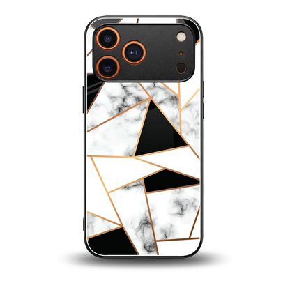 Monochrome Mosaic back phone cover | glass case for iphone 17 pro