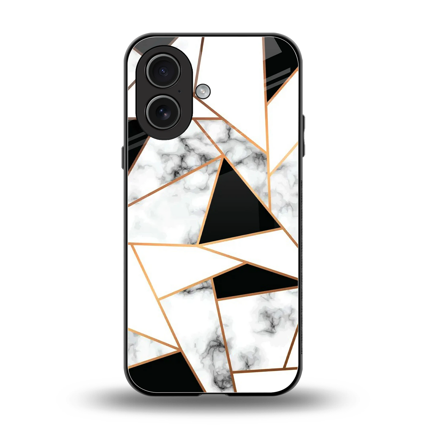 Monochrome Mosaic back phone cover | glass case for iphone 17