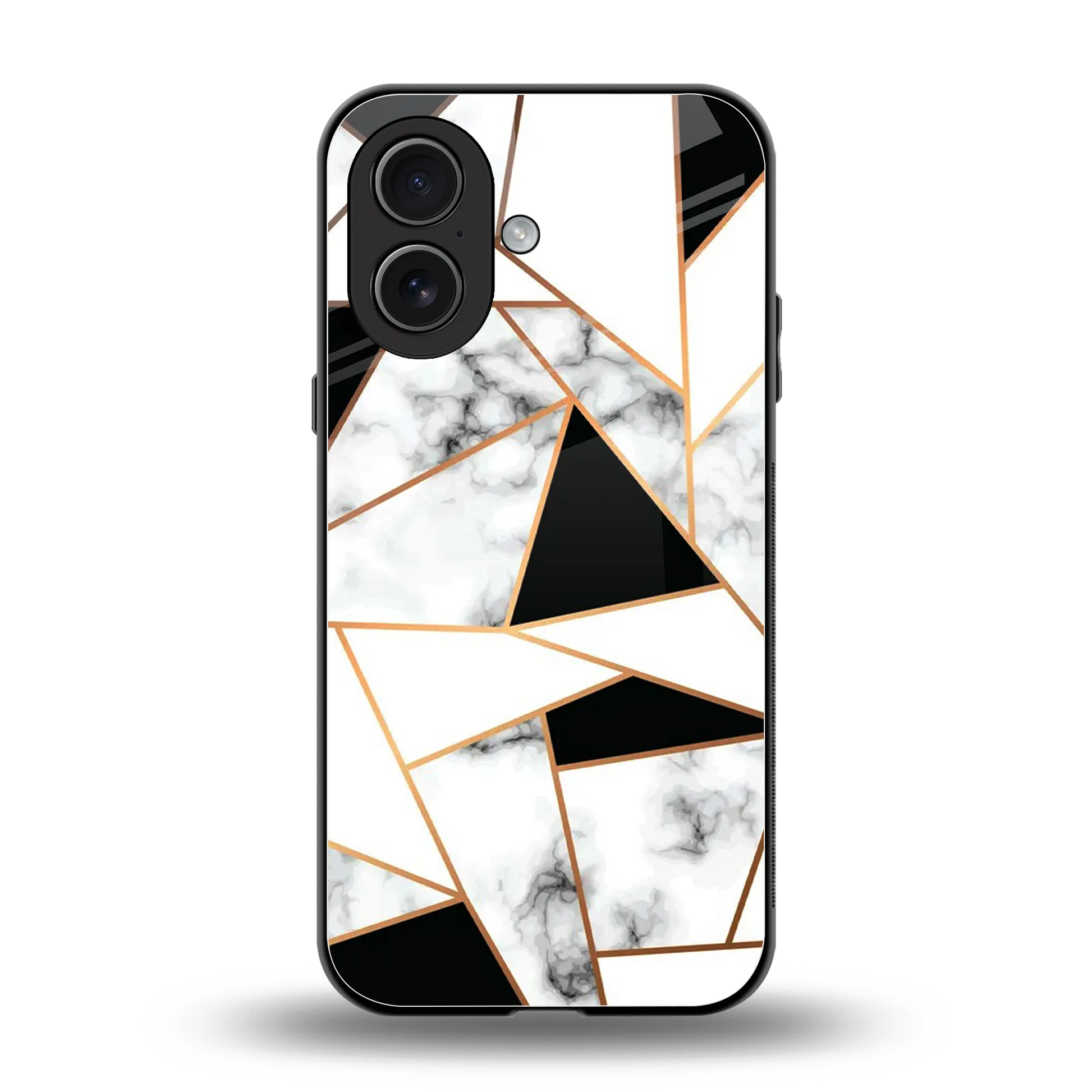 Monochrome Mosaic back phone cover | glass case for iphone 17
