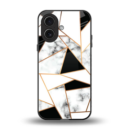 Monochrome Mosaic back phone cover | glass case for iphone 17