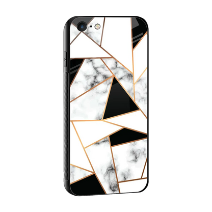 Monochrome Mosaic sleek iphone 6s plus cover with tempered glass back and TPU edges