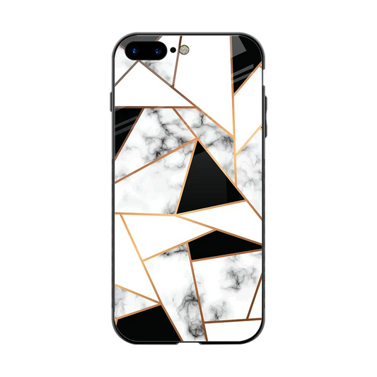 Monochrome Mosaic back phone cover | glass case for iphone 8 plus
