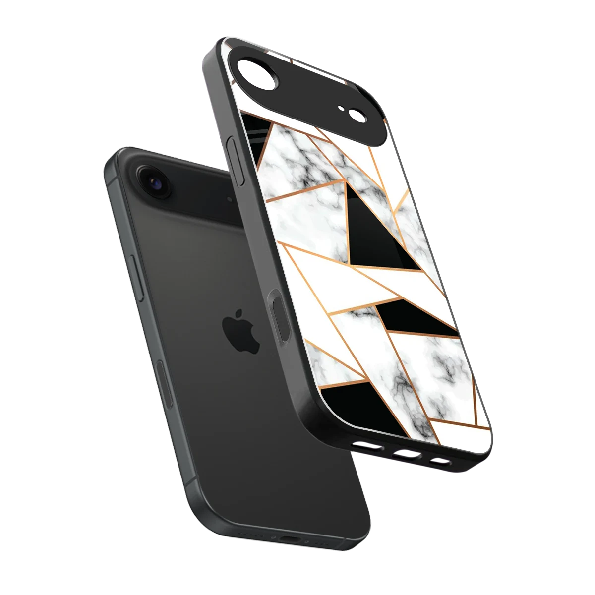 Monochrome Mosaic sleek iphone air cover with tempered glass back and TPU edges