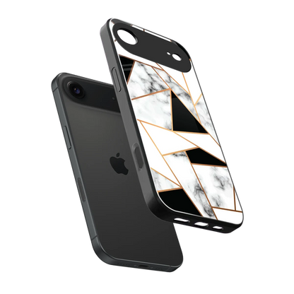 Monochrome Mosaic sleek iphone air cover with tempered glass back and TPU edges