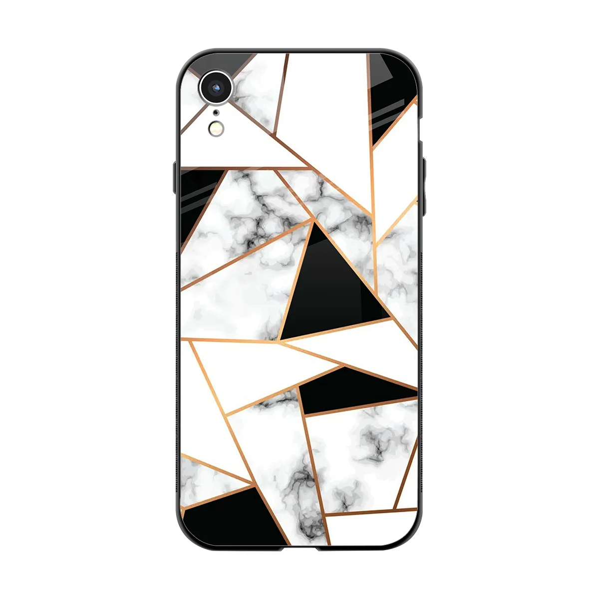 Monochrome Mosaic back phone cover | glass case for iphone xr