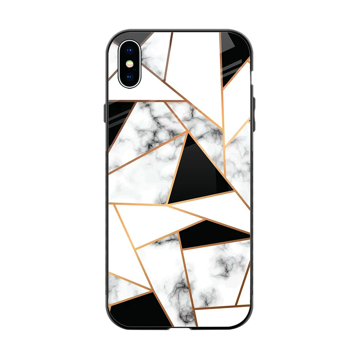 Monochrome Mosaic back phone cover | glass case for iphone xs max