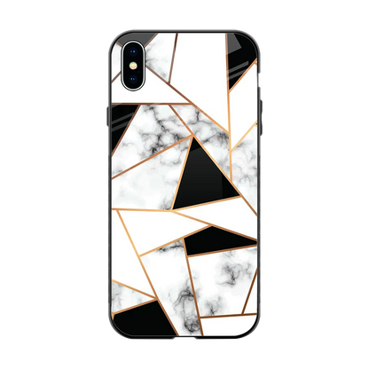 Monochrome Mosaic back phone cover | glass case for iphone xs max