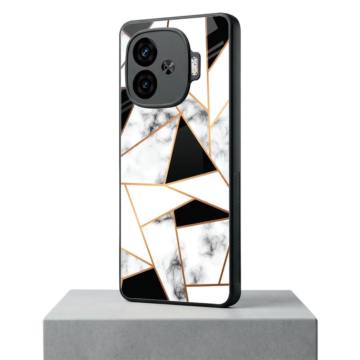 Monochrome Mosaic iqoo neo 10r 5g mobile cover | shockproof glass phone case