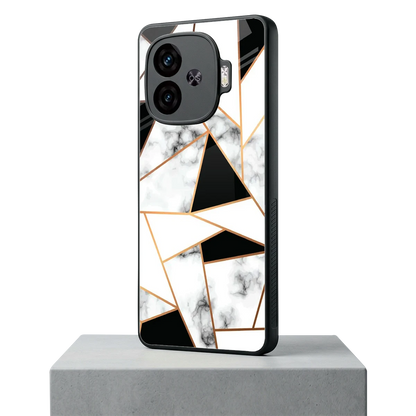 Monochrome Mosaic iqoo neo 10r 5g mobile cover | shockproof glass phone case