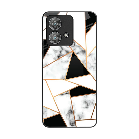 Monochrome Mosaic back phone cover | glass case for motorola edge 40 neo 5g