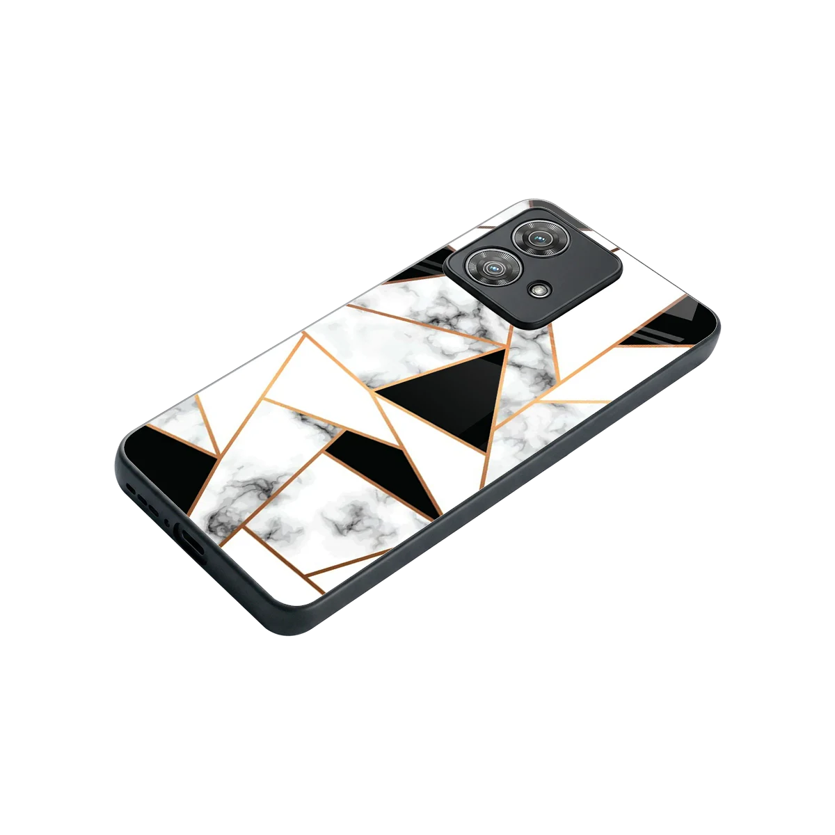 Monochrome Mosaic stylish phone case for motorola edge 40 neo 5g | glossy glass and slim fit