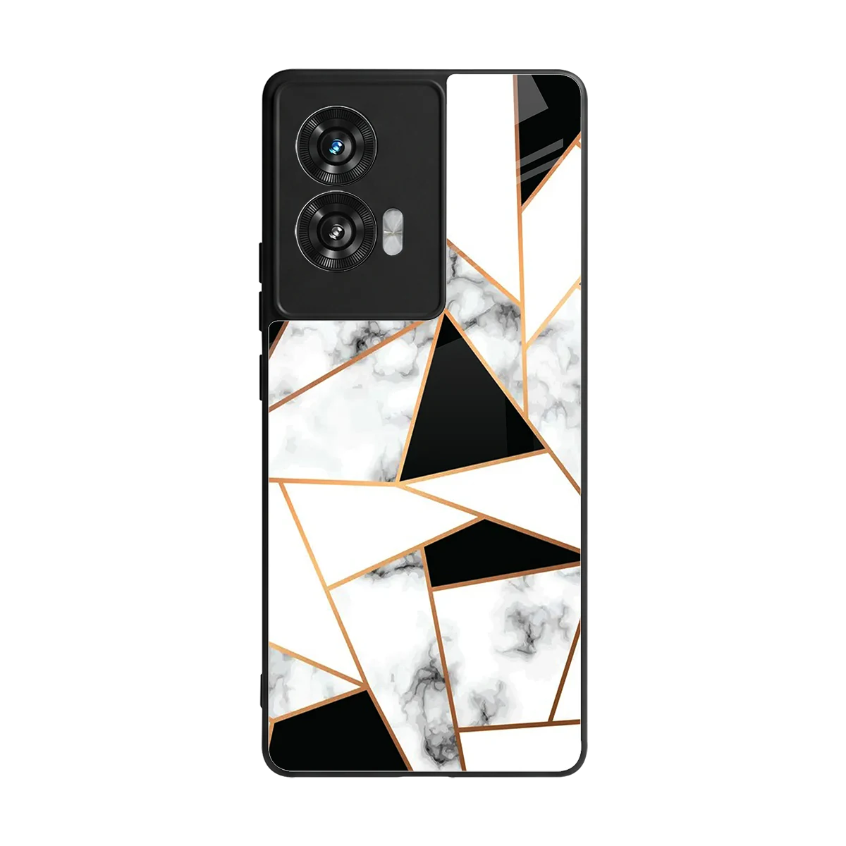 Monochrome Mosaic back phone cover | glass case for motorola edge 50 fusion