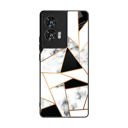 Monochrome Mosaic back phone cover | glass case for motorola edge 50 fusion