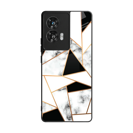 Monochrome Mosaic back phone cover | glass case for motorola edge 50 fusion