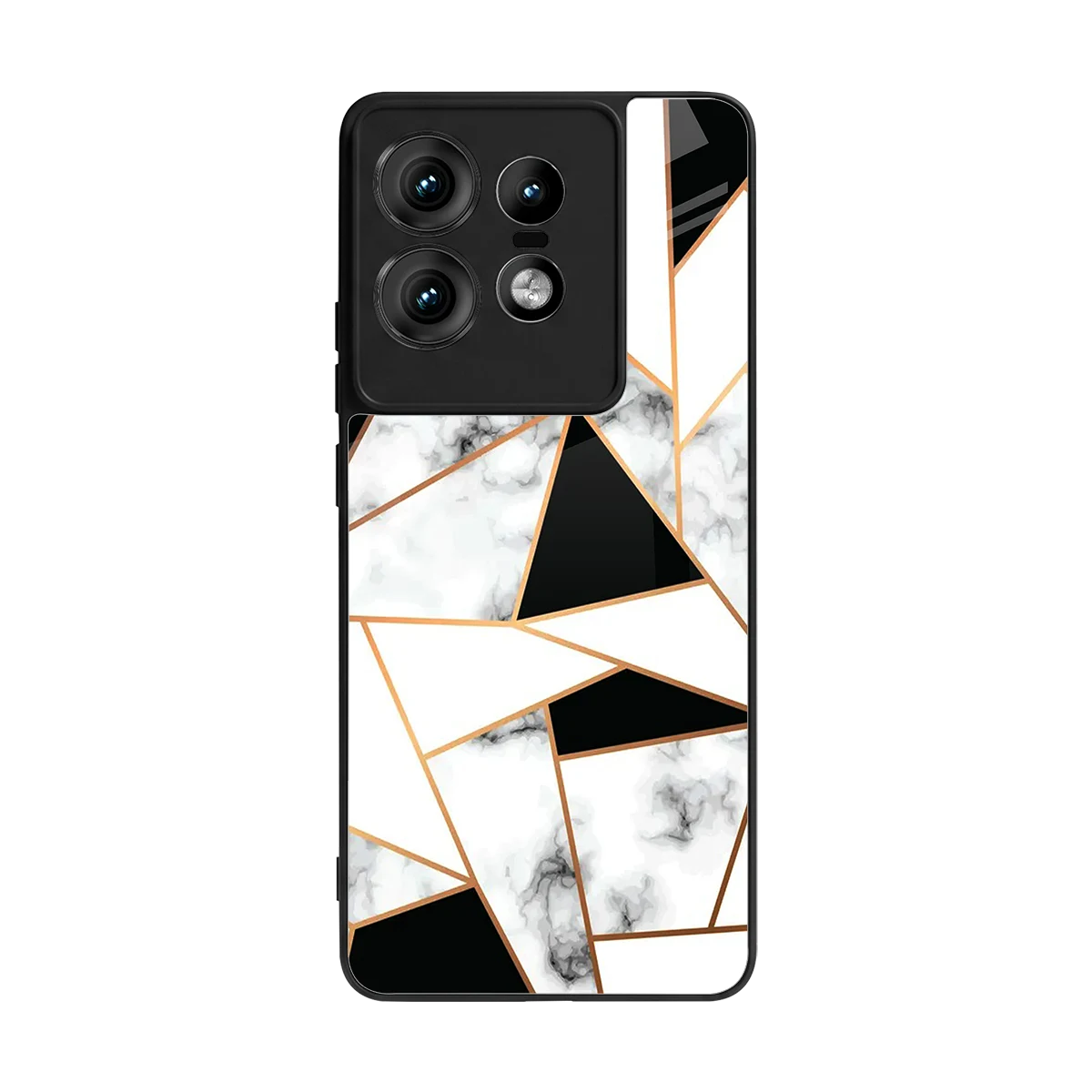 Monochrome Mosaic back phone cover | glass case for motorola edge 50 pro